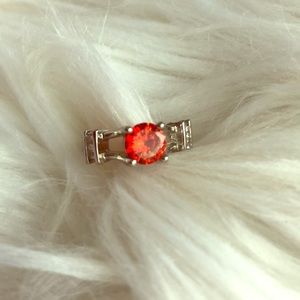 Orange fashion ring